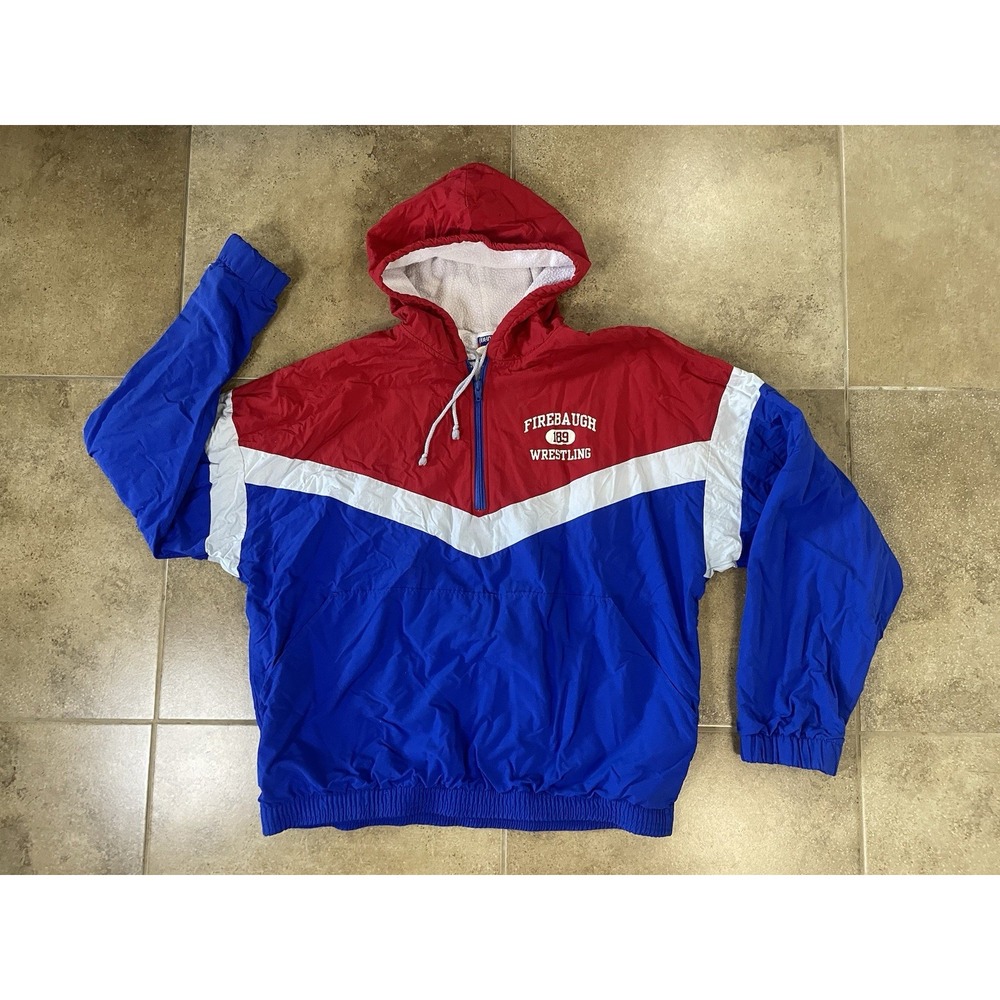 VTG Brute Shepard Wrestling 1/4 Zip Windbreaker Jacket Men's Size L Made USA
